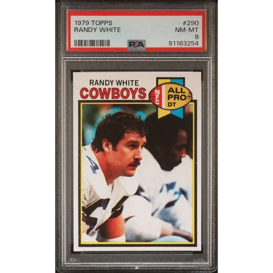 Graded 1979 Topps Randy White Football Card NM MT 8 in PSA holder