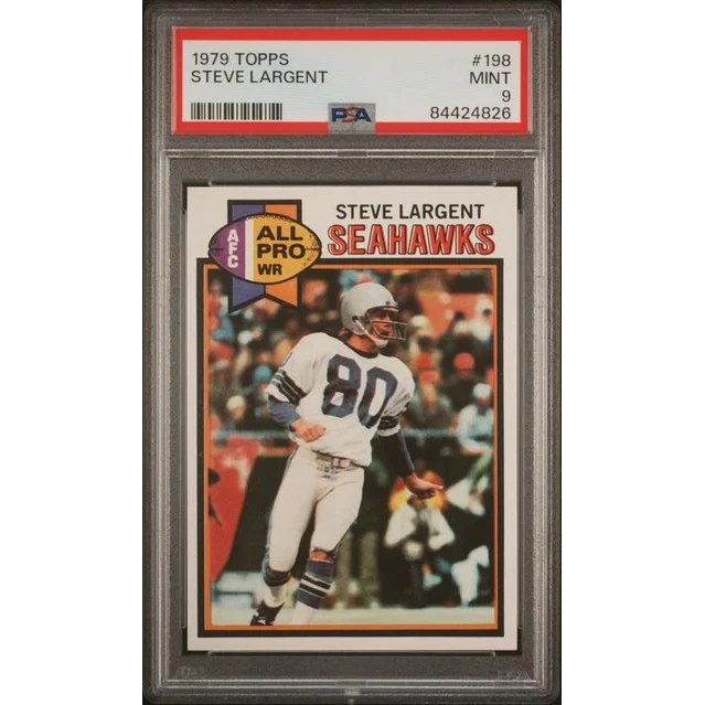 Graded 1979 Topps Steve Largent #198 Seahawks PSA 9 Mint Football Card