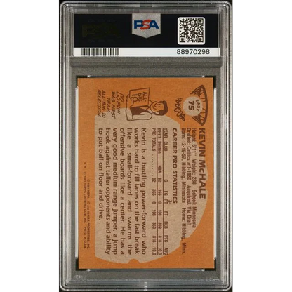 PSA graded 1981 Kevin McHale rookie basketball card for collectors
