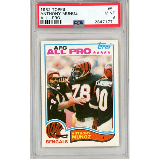 Graded PSA 9 1982 Topps Anthony Munoz #51 Rookie Bengals Card