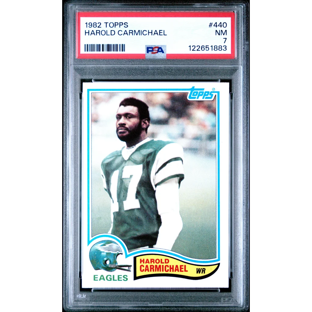 Graded 1982 Topps Harold Carmichael #440 PSA NM 7 football card