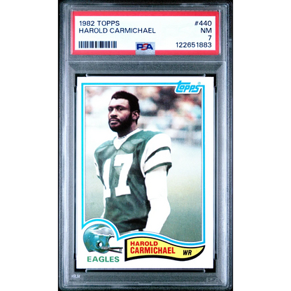 Graded 1982 Topps Harold Carmichael #440 PSA NM 7 football card