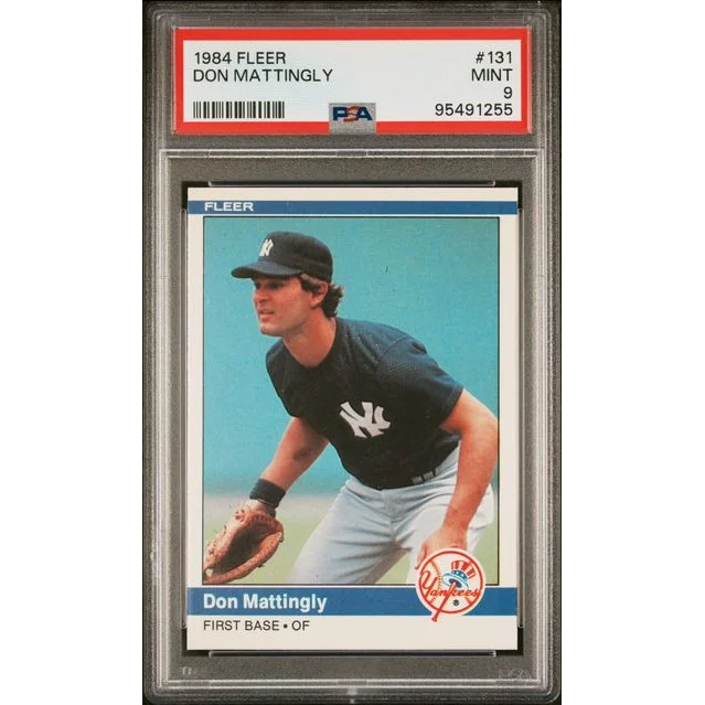 Graded 1984 Fleer Don Mattingly #131 Rookie RC Baseball Card PSA 9 Mint