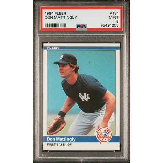 Graded 1984 Fleer Don Mattingly #131 Rookie RC Baseball Card PSA 9 Mint
