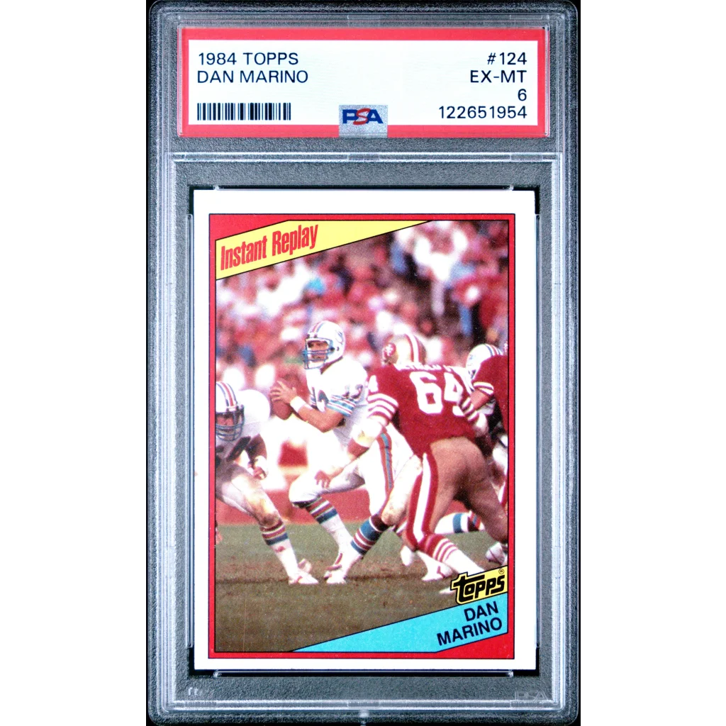 Graded 1984 Topps Dan Marino #124 Football Card PSA 6 Excellent