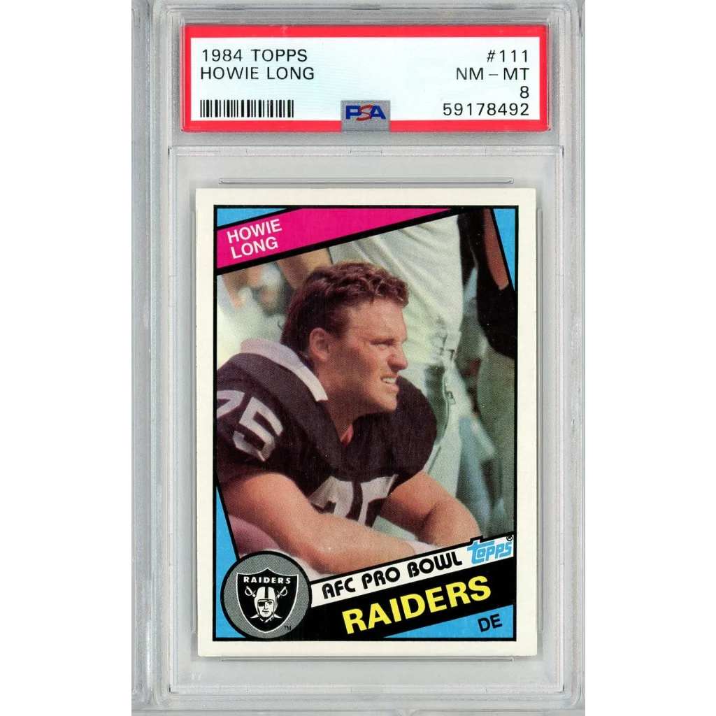 Professional sports authenticator graded 1984 Topps Howie Long football card for sale