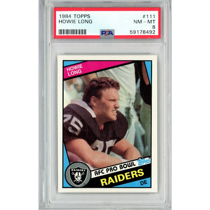 Professional sports authenticator graded 1984 Topps Howie Long football card for sale