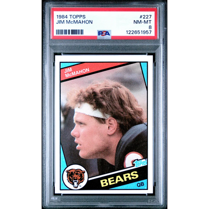 Graded 1984 Topps Jim McMahon #227 Football Card PSA 8 Near Mint