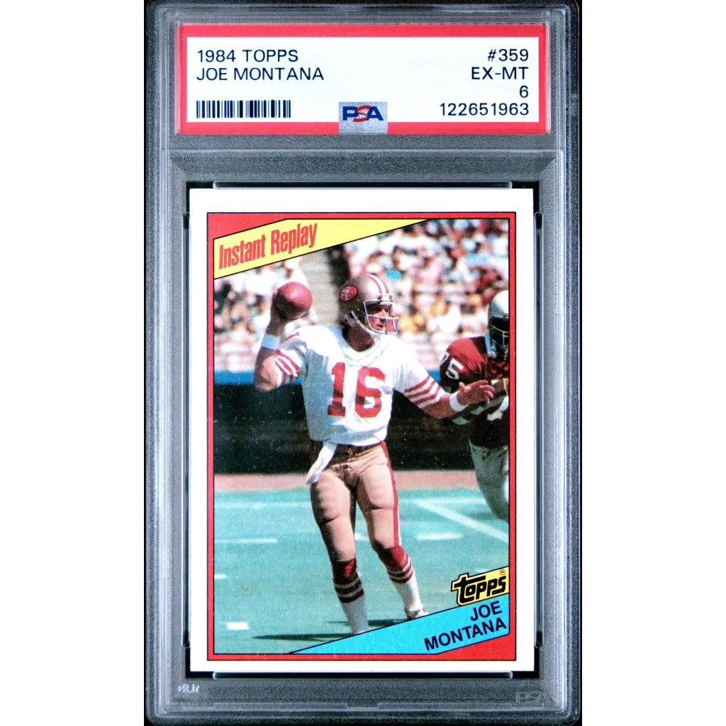 Graded 1984 Topps Joe Montana #359 Football Card PSA 6 Excellent