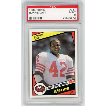 Graded 1984 Topps Ronnie Lott football card PSA sports authenticator collectible