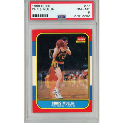 PSA graded 1986 Fleer Chris Mullin rookie sports card for collectors