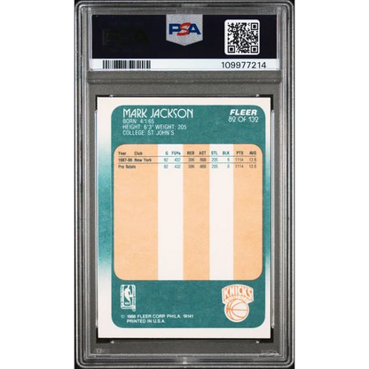 Graded 1988 Fleer Mark Jackson #82 Rookie RC Basketball Card PSA 7 Near Mint | PSA 7 NM Graded Rookie Card | vintageantiquesgifts.com