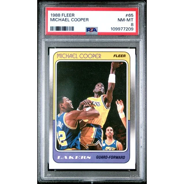 Professional sports authenticator graded 1988 Fleer Michael Cooper basketball card