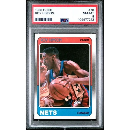 Graded 1988 Fleer Roy Hinson #78 Basketball Card PSA 8 NM-MT | Hall of Fame Sports Memorabilia | vintageantiquesgifts.com