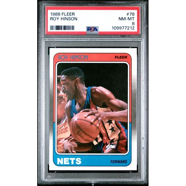 1988 Fleer Roy Hinson basketball card graded NM-MT 8 from PSA collection