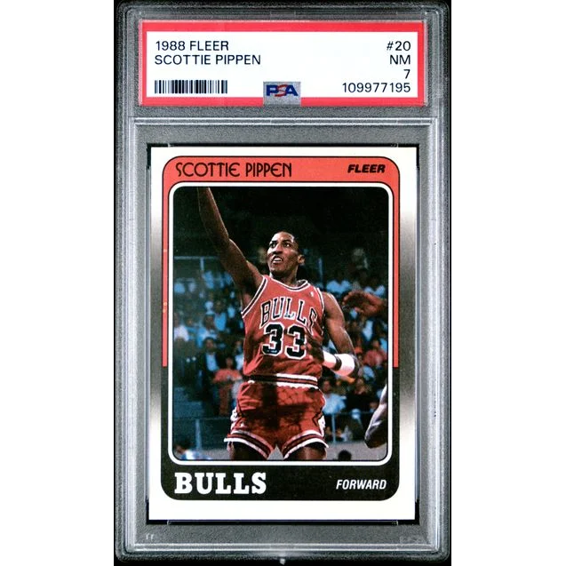 Fleer Scottie Pippen 1988 basketball card PSA Grade 7 Gem front view