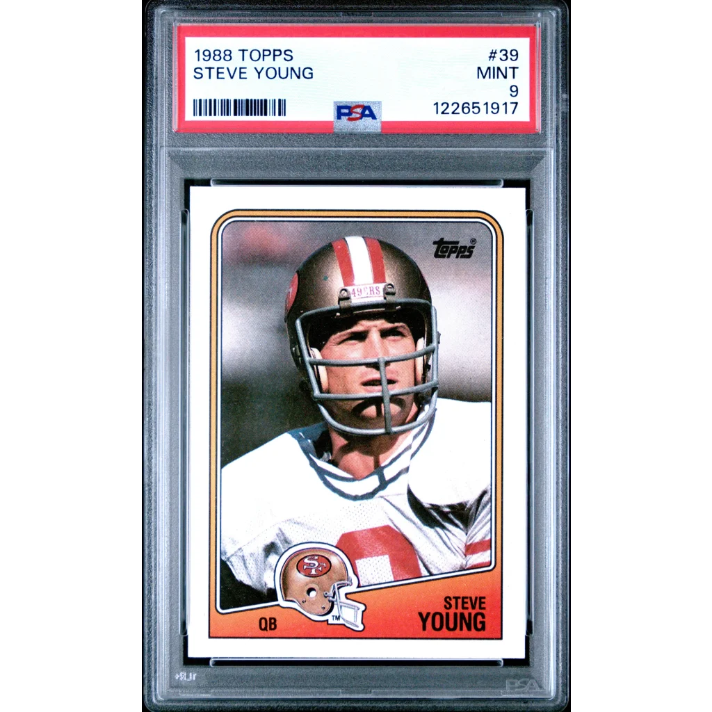 Graded 1988 Topps Steve Young #39 Football Card PSA 9 Mint
