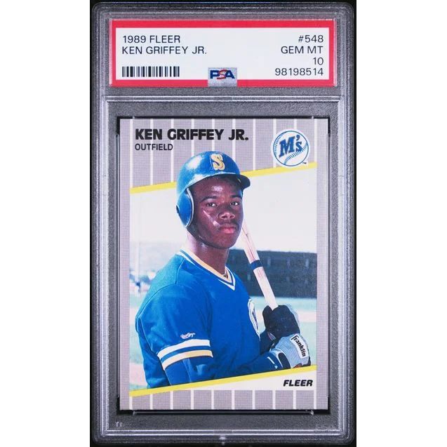 PSA Graded 1989 Fleer Ken Griffey Jr Rookie Card baseball card image