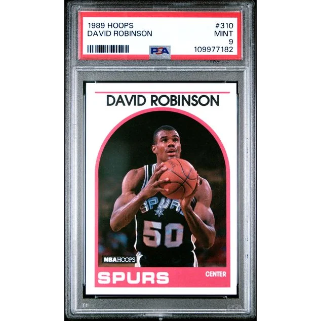 Graded 1989 Hoops David Robinson #310 Rookie RC Basketball Card PSA 9 Mint | Hall of Fame Sports Memorabilia | vintageantiquesgifts.com
