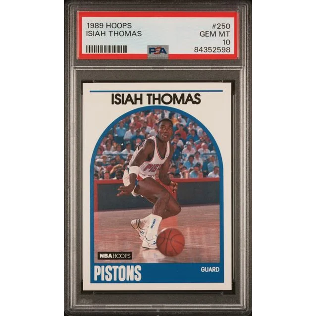 PSA graded 1989 Hoops Isiah Thomas basketball card GEM MT 10 for collectors