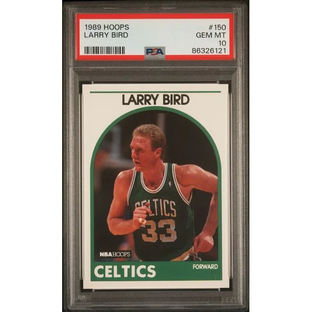 Graded PSA 10 Gem Mint 1989 Hoops Larry Bird #150 Basketball Card