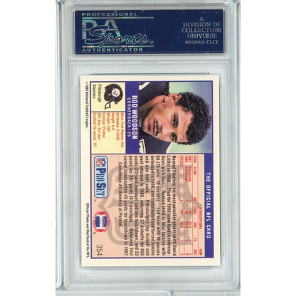 Graded PSA 10 1989 Pro Set Rod Woodson #354 Rookie RC Football Card