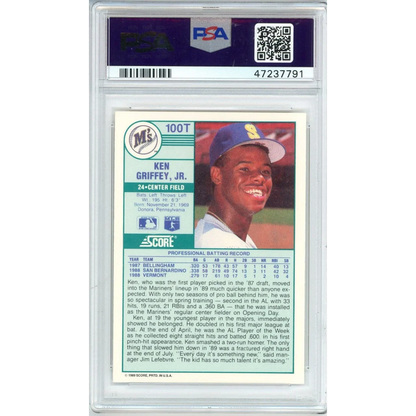 Graded 1989 Score Traded Ken Griffey Jr. #100T Rookie PSA 10 Gem Mint card