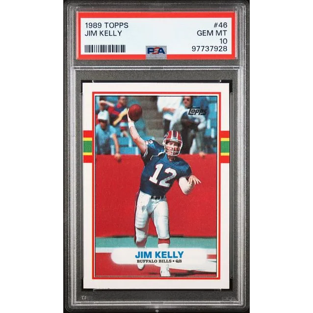 Graded 1989 Topps Jim Kelly #46 PSA 10 Gem Mint Football Card Slab