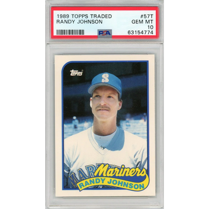 Graded 1989 Topps Traded Randy Johnson #57T Rookie PSA 10 Gem Mint Mariners