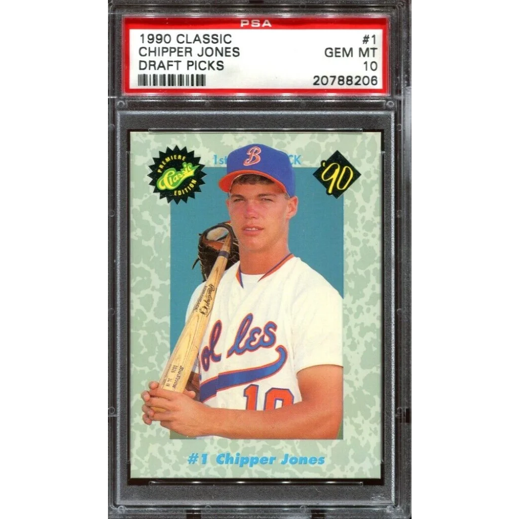 1990 Classic Chipper Jones #1 Draft Picks PSA 10 Gem Mint rookie card
