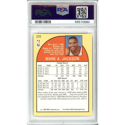 Graded 1990 Hoops Mark Jackson #205 Basketball Card PSA 9 Mint | PSA 9 Mint Graded Vintage Basketball Card | vintageantiquesgifts.com