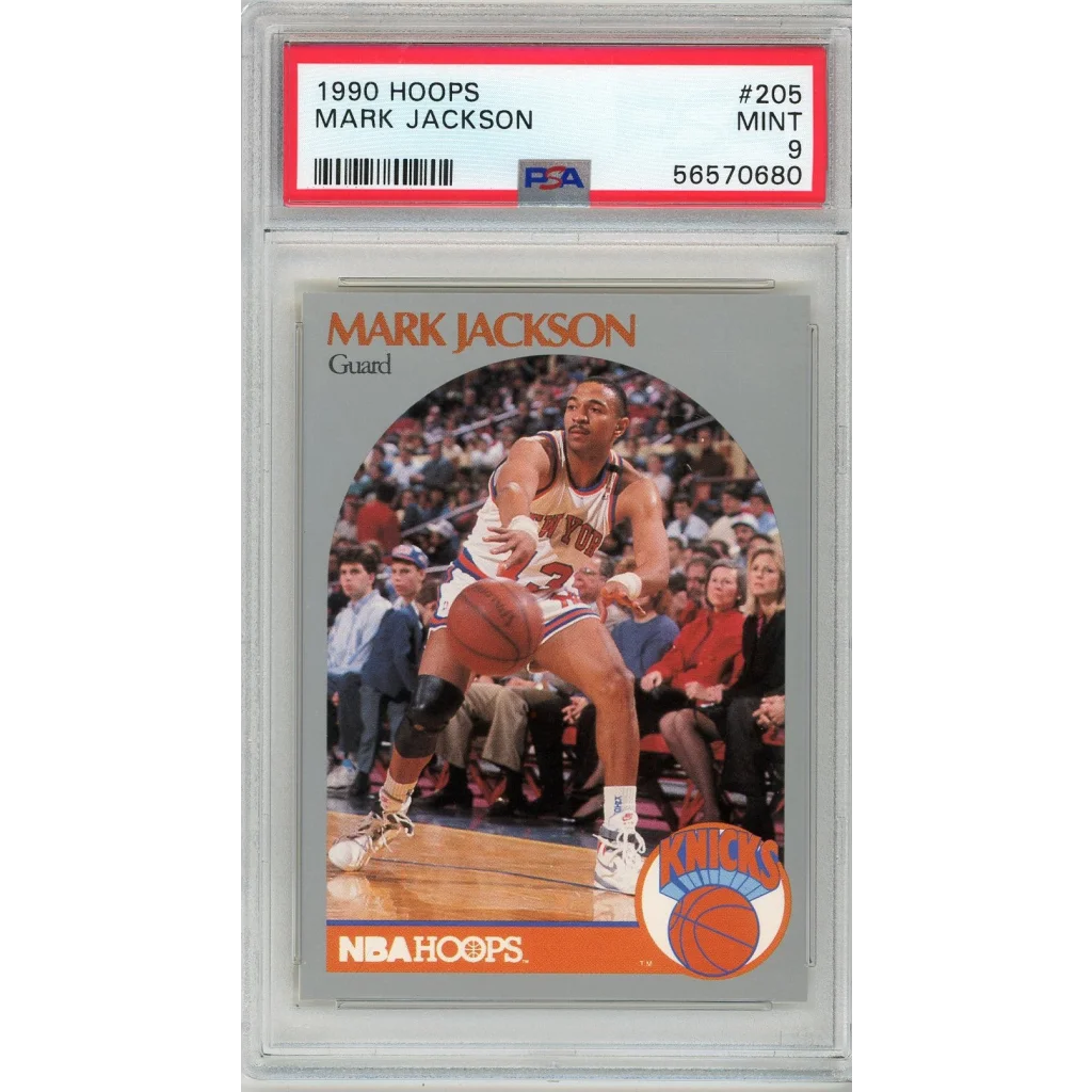 Graded 1990 Hoops Mark Jackson #205 Basketball Card PSA 9 Mint | Hall of Fame Sports Memorabilia | vintageantiquesgifts.com