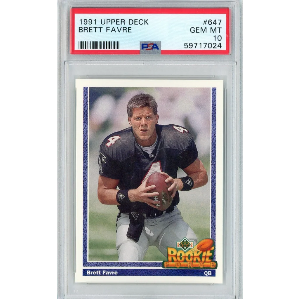1991 Upper Deck Brett Favre #647 Rookie Card PSA 10 Gem Mint