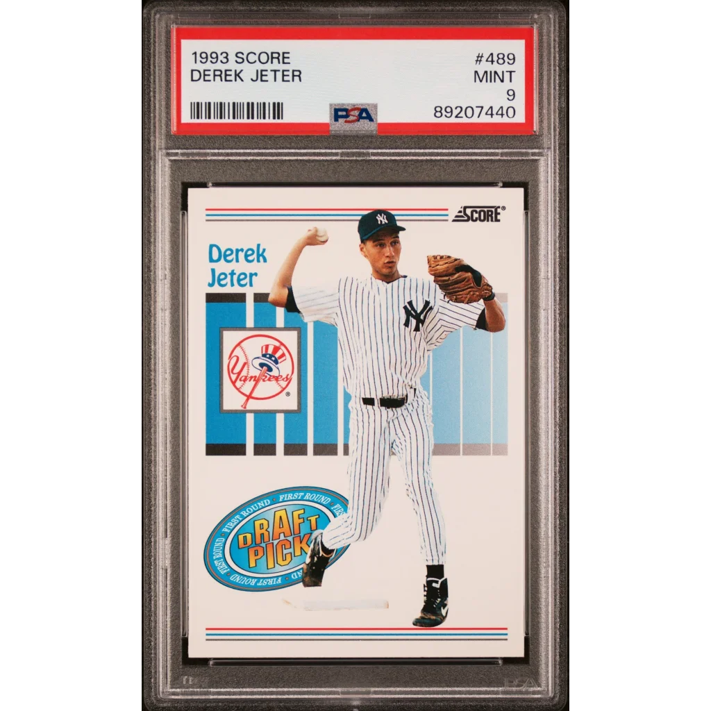 Graded 1993 Score Derek Jeter #489 Rookie PSA 9 Mint Card