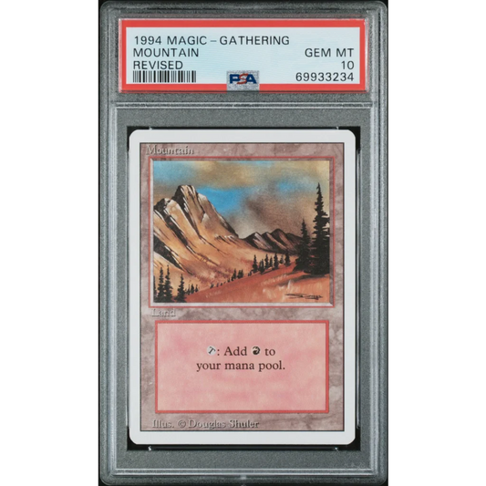 Graded 1994 Magic The Gathering Mountain Revised NLG Card PSA 10 Gem Mint | Hall of Fame Sports Memorabilia | vintageantiquesgifts.com