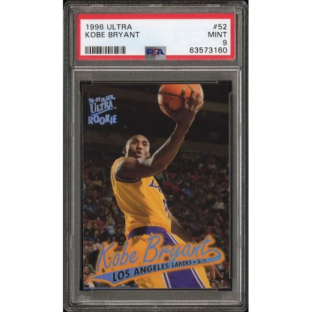 Graded 1996 Ultra Kobe Bryant rookie card by Professional Sports Authenticator for sports fans