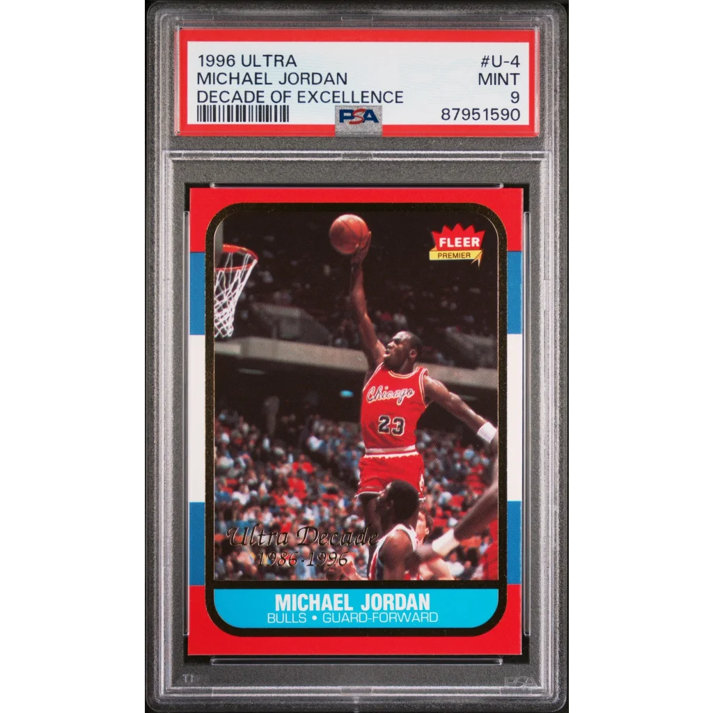 Graded 1996 Fleer Ultra Michael Jordan Decade of Excellence PSA 9 Card