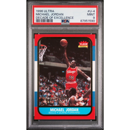 Graded 1996 Fleer Ultra Michael Jordan Decade of Excellence PSA 9 Card