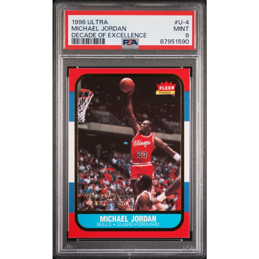 Graded 1996 Fleer Ultra Michael Jordan Decade of Excellence PSA 9 Card