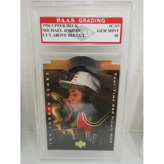 Graded 1996 Upper Deck Cut Above Michael Jordan Bulls trading card CA9 PAAS