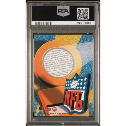 Graded 1998 Peyton Manning Rookie Card with autograph and authenticity certificate