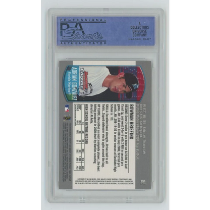 Graded 2000 Topps Bowman Chrome Adrian Gonzalez #86 Draft Picks Rookie RC Baseball Card PSA 10 Gem Mint | PSA 10 Gem Mint Graded Rookie Card | vintageantiquesgifts.com