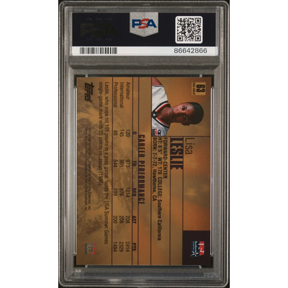 PSA graded Lisa Leslie 2000 Topps Team USA Gold basketball card for collectors