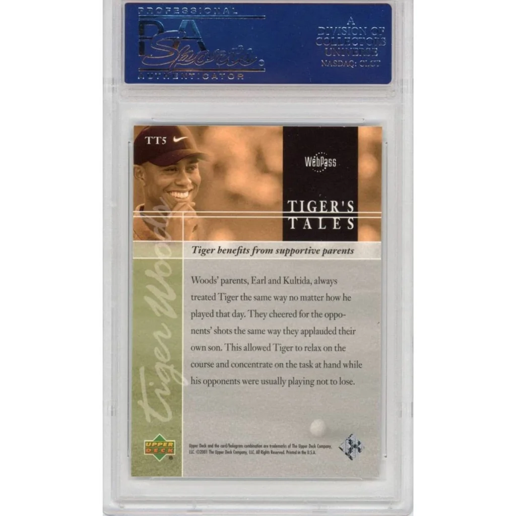 Graded Tiger Woods 2001 Upper Deck Tigers Tales Card PSA 10 GEM MINT