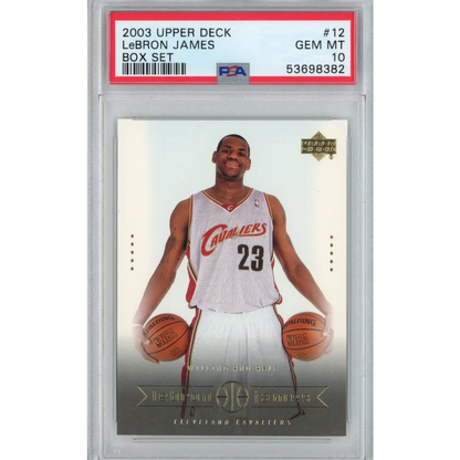 Graded PSA 10 Gem Mint 2003-04 Upper Deck LeBron James #12 Rookie Card