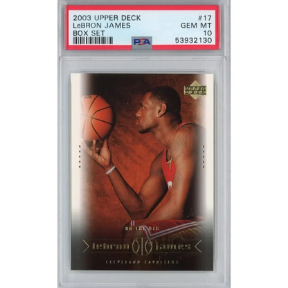 Graded 2003-04 Upper Deck LeBron James #17 Box Set Rookie RC Basketball Card PSA 10 Gem Mint | Hall of Fame Sports Memorabilia | vintageantiquesgifts.com
