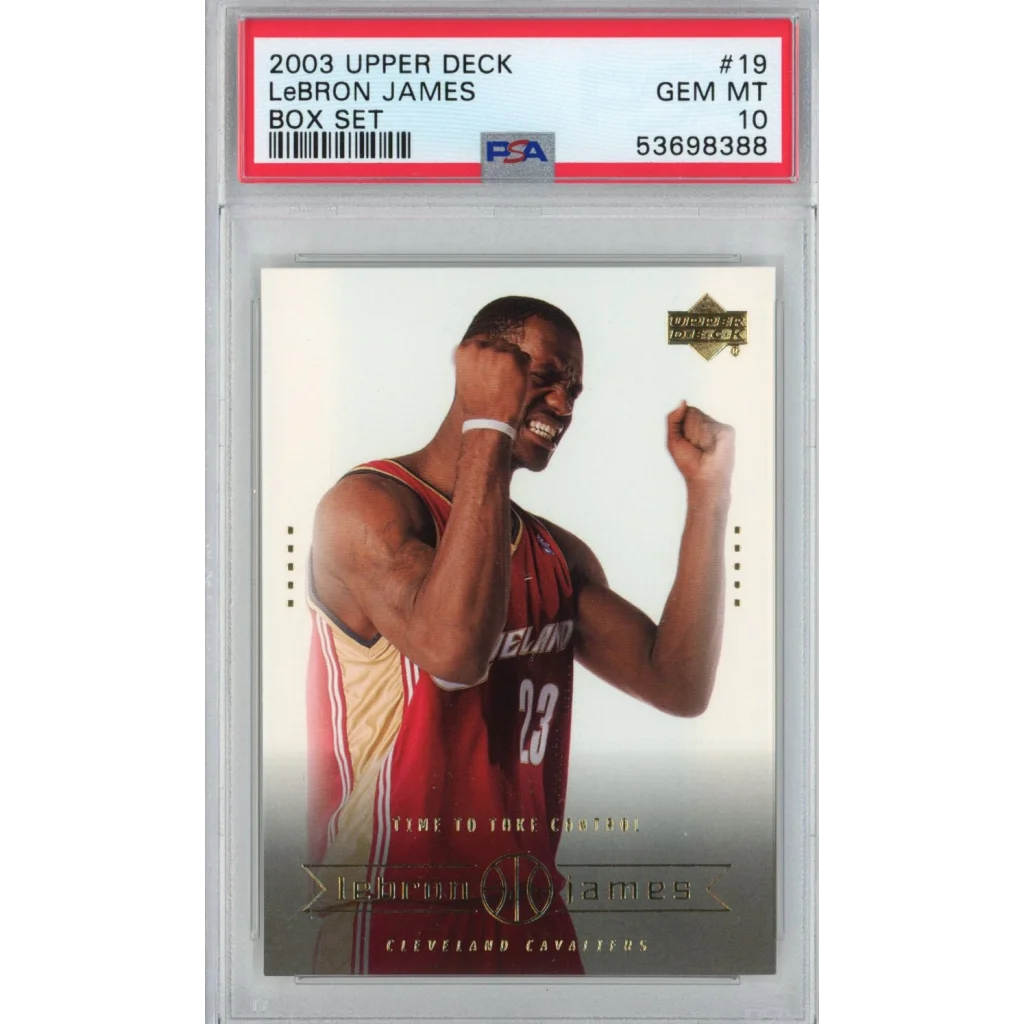 Graded 2003-04 Upper Deck LeBron James #19 Box Set Rookie RC Basketball Card PSA 10 Gem Mint | Hall of Fame Sports Memorabilia | vintageantiquesgifts.com
