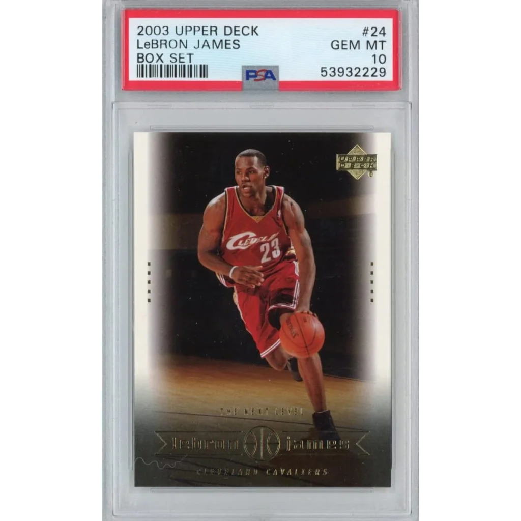 Graded 2003-04 Upper Deck LeBron James #24 rookie PSA 10 gem mint slab