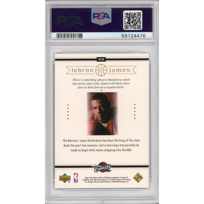 PSA graded 2003 Upper Deck LeBron James rookie card