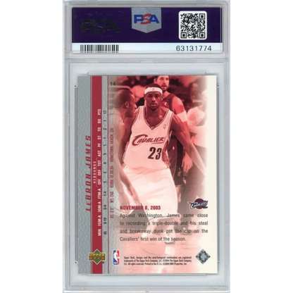 Graded PSA 10 2003-04 Upper Deck LeBron James #14 Rookie Card